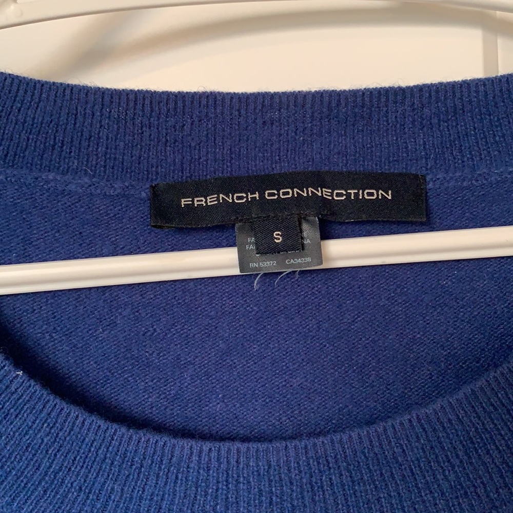 French Connection Royal Blue Angora studded sweater - Picture 2 of 5